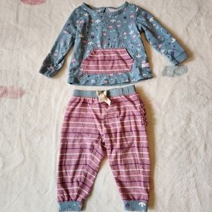 RuffleButts Jogger Set - size 12-18 months